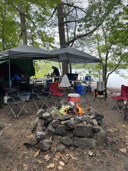 Camping guide service by Six Fins Guide Service, Central Maine.
