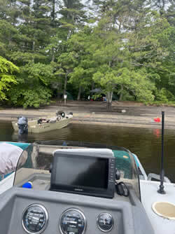 Ariving at the campsite.