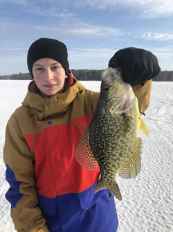 Annabessacook Lake Crappie caught with Six Fins Guide Service.