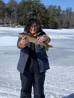 Maranacook Lake Trout caught with Six Fins Guide Service.